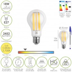 Bombilla Led Filamento...