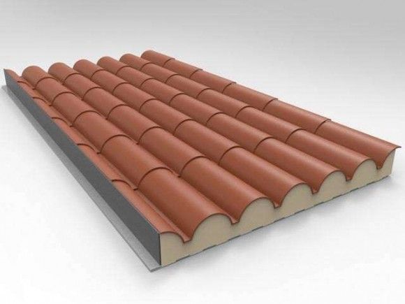Panel Sandwich Teja Rojo
