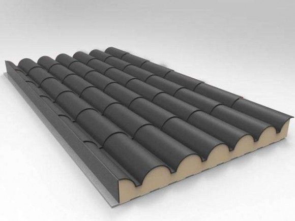 Panel Sandwich Teja Gris Pizarra